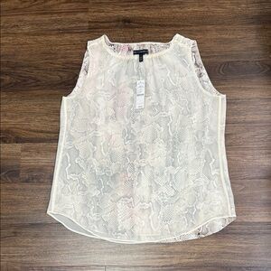 White House Black Market Layered Snakeskin Top -BNWT!